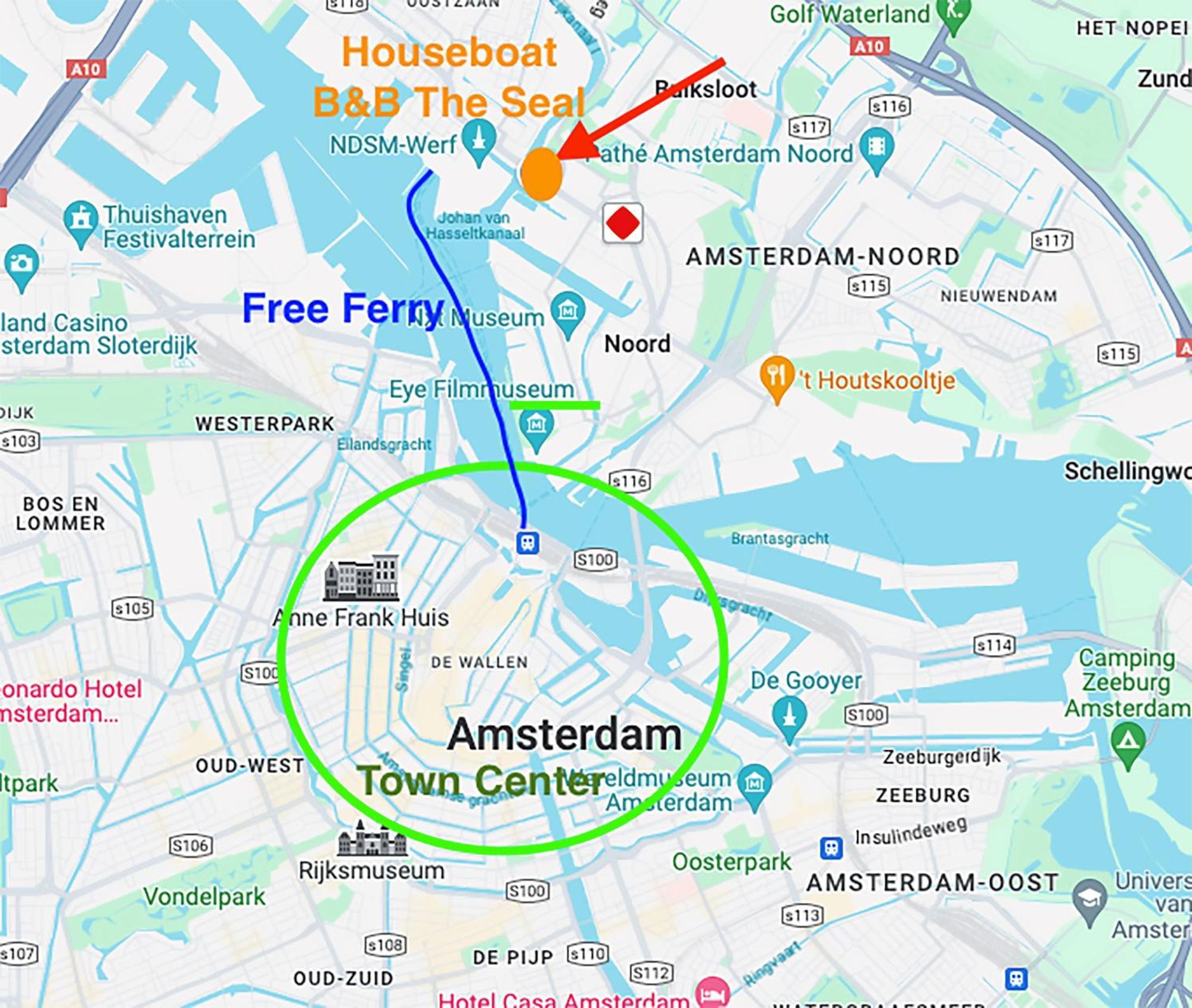 Bed & Breakfast Houseboat Apartment With Water Terrace, Free Bikes & Fast Wifi Amsterdam