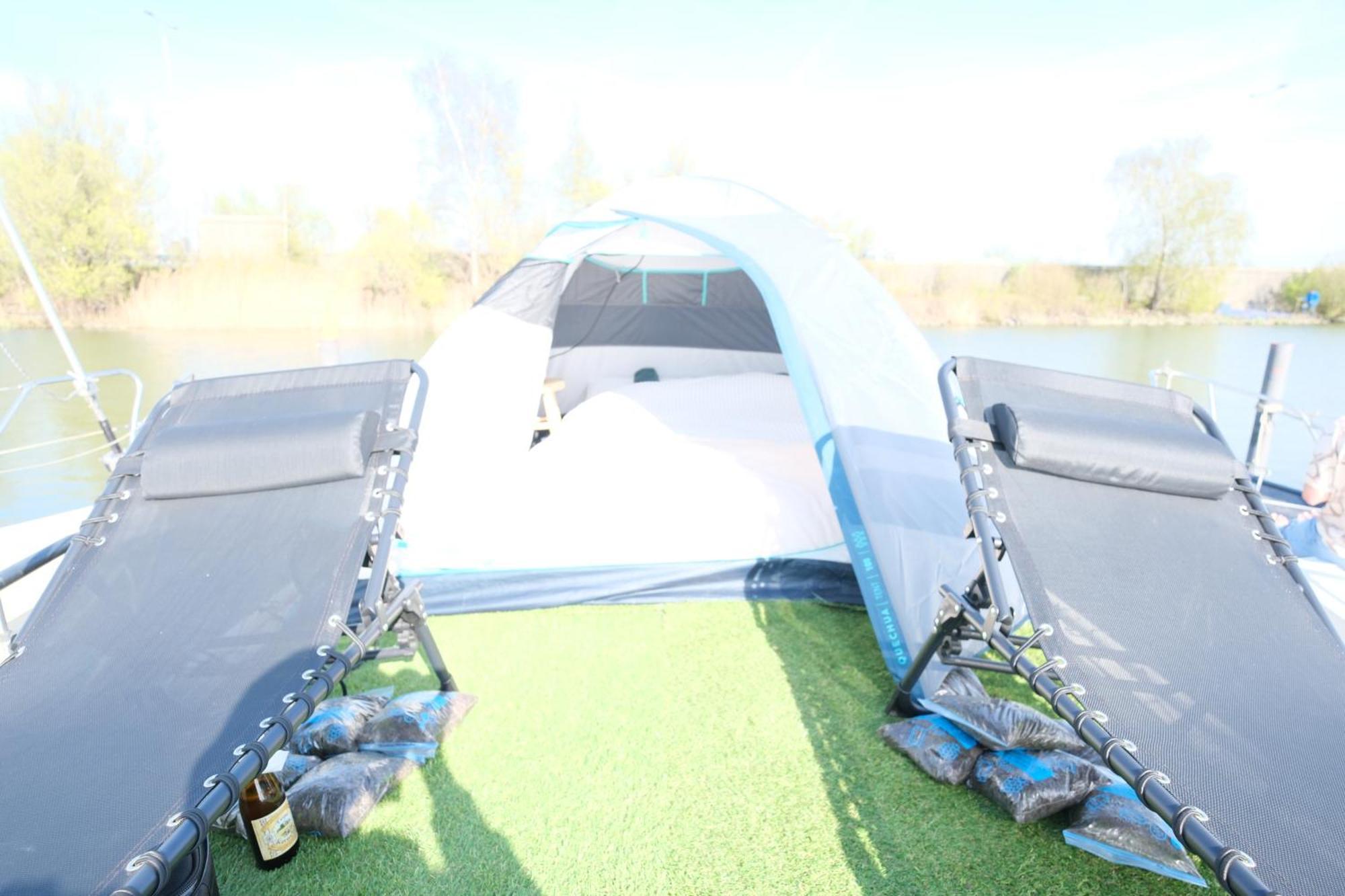 It's A Tent - On A Boat! Luxury tent